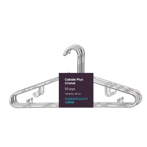 Kit de Cabides Plus com 3 peças Cristal Paramount