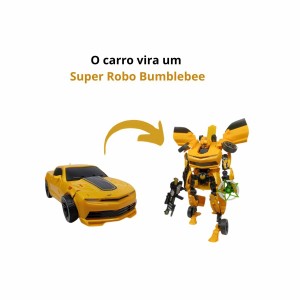 Brinquedo Robô Shide Transformers Bumblebee Camaro Amarelo