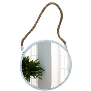 Espelho Redondo Decorativo Suspenso  30  cm Casambiente