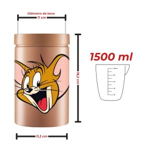 Pote organizador 400ml do tom & jerry da bandeirante