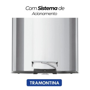 Lixeira Aço Inox com Pedal Tramontina 20 L