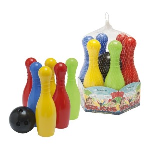 Brinquedo 6 Pinos de Boliche Coloridos com Bola da Paramount