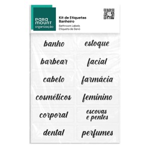 Kit Etiquetas Para Banheiro Com 12 Unidades da Paramount