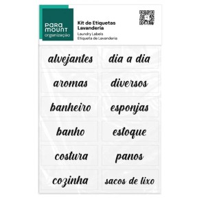 Kit Etiquetas Para Lavanderia Com 12 Unidades da Paramount