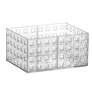Organizador Quadratta Empilháve 16x8,0x11,5cm transparente