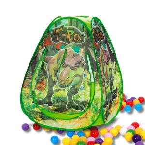 Barraca Infantil Verde Dinossauro T-Rex com Bolinhas 90x90x90cm