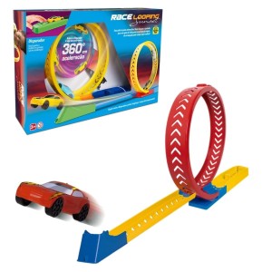 Brinquedo Pista De Carrinho C Looping + Lançador + Carrinho