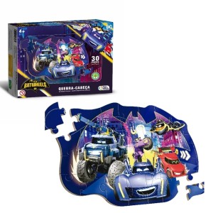 Quebra-Cabeças Batwheels DC Com 30 Peças Pais & Filhos