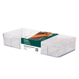 Organizador Diamond com Divisórias Transparente da Paramount