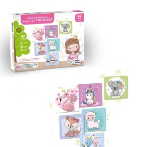 Jogo Da Memória Amigos Da Princesa 40 Peças Pais & Filhos
