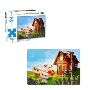 Quebra-Cabeças Os Três Porquinhos 24 Peças Pais & Filhos