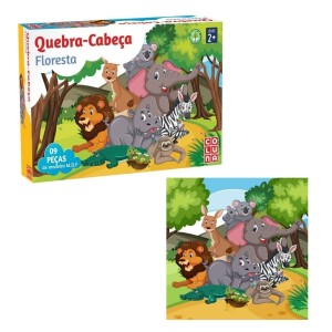 Quebra-Cabeças Infantil Floresta 9 Peças Pais & Filhos