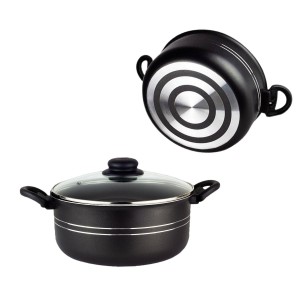 Panela Caçarola Antiaderente Preta 3.6L N22 Araflon