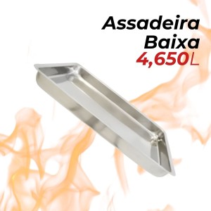 Assadeira Retangular Baixa N.03 Alumínio