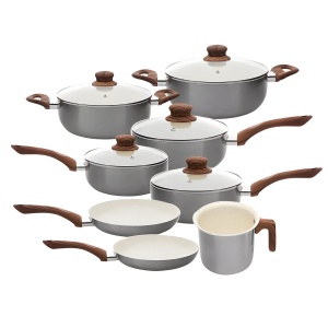 Conjunto de Panelas 8 Peças New York com Revestimento Antiaderente Cerâmico