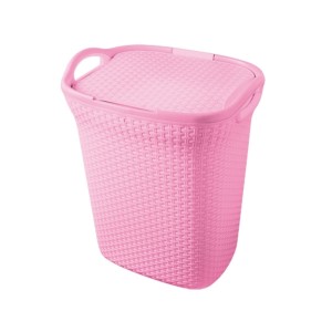 Cesto de Roupa Grande p/ Banheiro Lavanderia Rosa 60 litros