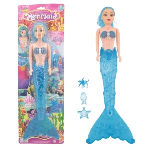 Boneca Sereia Grande Princesa Brinquedo Menina Com Acessórios