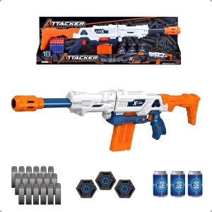 Brinquedo Lançador com 18 Dardos + Alvos e 2 monstagens