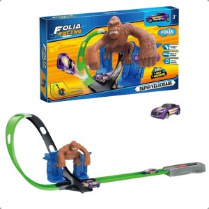 Brinquedo Pista Temática de Gorila com Carrinho e Lançador