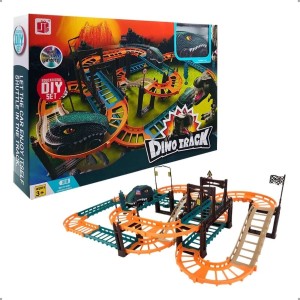 Pista/Trilho de Dinossauro com 44 Peças Carrinho de T-rex