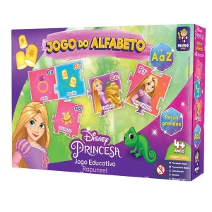 Jogo do Alfabeto da Rapunzel com 26 pçs